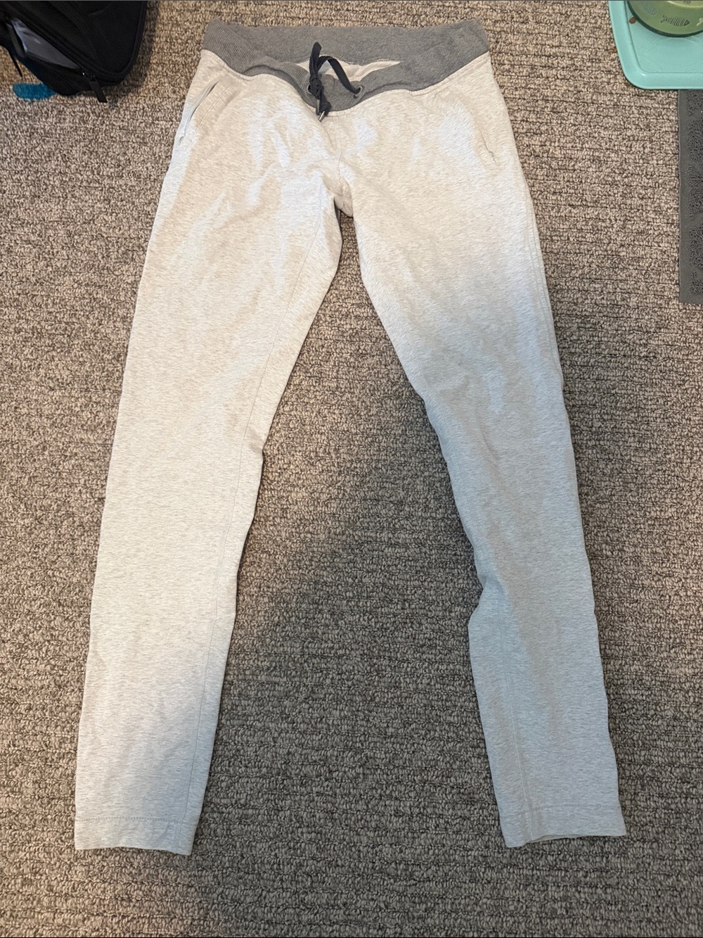 LULULEMON VINTAGE Light Gray Drawstring Lounge Pants